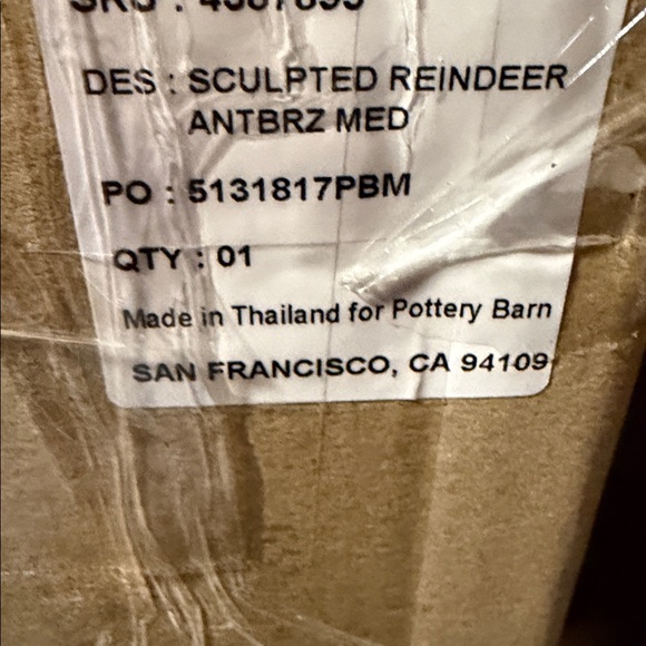 Pottery Barn Sculpted Medium Reindeer BNIB - Picture 3 of 5